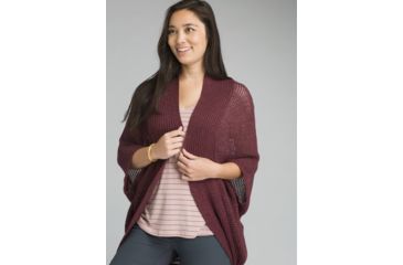 Image of prAna Lima Cardigan - Women's, Black Cherry Heather, Small, W13180529-BXHT-S