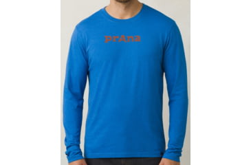 Image of prAna Logo Long Sleeve Shirt - Men's, Classic Blue, Small, M2LOGO316-CLBL-S