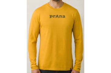 Image of prAna Logo Long Sleeve Shirt - Men's, Marigold, X-Large, M2LOGO316-MGD-XL
