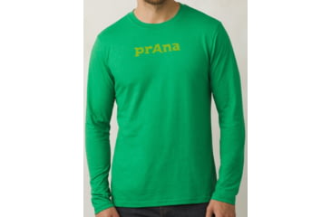 Image of prAna Logo Long Sleeve Shirt - Men's, Peacock Eye, X-Large, M2LOGO316-PCEY-XL