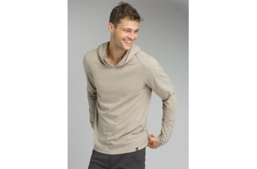 Image of prAna Long Sleeve Hood - Mens, Dark Khaki Heather, Small, M21181338-DKHT-S