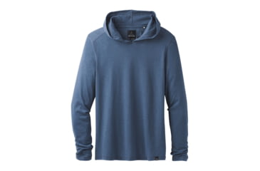 Image of prAna Hooded T-Shirt - Men's, Denim Heather, Large, M21181338-DEHT-L