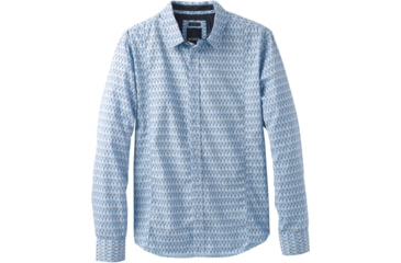 Image of prAna Lukas Slim Long Sleeve Shirt - Men's-Aspen Blue-Large