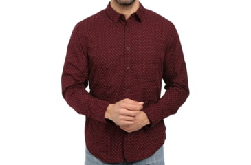 Image of prAna Lukas Slim Long Sleeve Shirt - Men's-Eggplant-Large