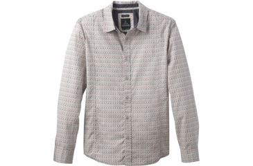 Image of prAna Lukas Slim Long Sleeve Shirt - Men's-Gravel-Large