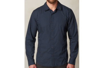 Image of prAna Lukas Slim Long Sleeve Shirt - Men's-Nautical-X-Large