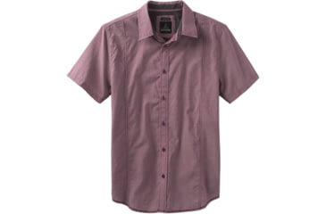 Image of prAna Lukas Slim Short Sleeve Shirt - Men's-Eggplant-Medium