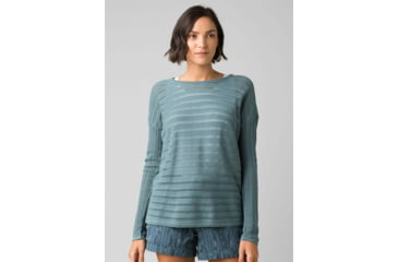 Image of prAna Madeline Sweater - Womens, Smoky Blue Solid, Medium, W21200975-SBSO-M