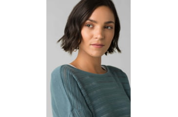 Image of prAna Madeline Sweater - Womens, Smoky Blue Solid, Medium, W21200975-SBSO-M