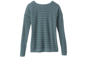 Image of prAna Madeline Sweater - Womens, Smoky Blue Solid, Medium, W21200975-SBSO-M