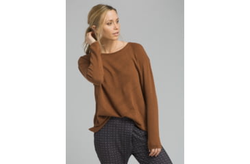Image of prAna Mainspring Sweater - Womens, Burnt Caramel Heather, Medium, W23180538-BCHT-M