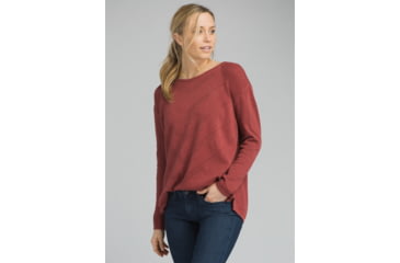 Image of prAna Mainspring Sweater - Womens, Mulled Wine Heather, XSmall, W23180538-MWHT-XS