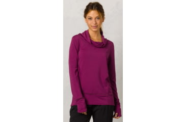Image of prAna Marin Pullover Top - Women's-Black Plum Stripe-Medium