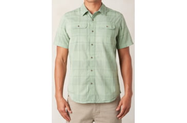 Image of prAna Marvin Short Sleeve Shirt - Men's -Green Tint-Small