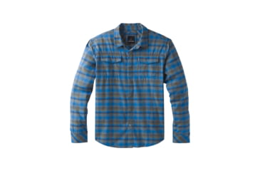 Image of prAna Miki Long Sleeve Flannel Shirt - Mens, Coal, Large, M23181373-COAL-L