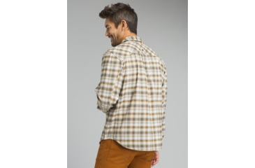 Image of prAna Miki Long Sleeve Flannel Shirt - Mens, Dark Khaki, XXLarge, M23181373-DKKH-XXL