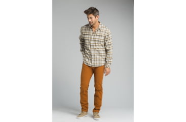 Image of prAna Miki Long Sleeve Flannel Shirt - Men's, Dark Khaki, XXLarge, M23181373-DKKH-XXL