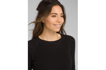 Image of prAna Milani Crew - Womens, Black Heather, Large, W23190868-BKHT-L