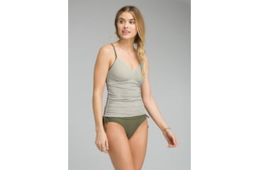 Image of prAna Moorea Tankini Swim Top - Women's, Cargo Green Stripe, XSmall, W1MOOR113-CGST-XS