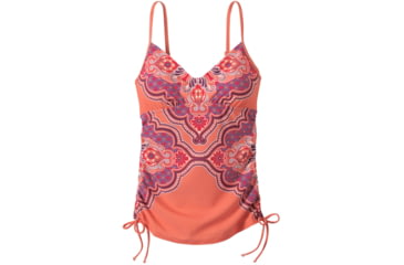 Image of prAna Moorea Tankini Top - Women's-Neon Orange Jasmine-Small
