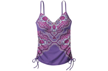 Image of prAna Moorea Tankini Top - Women's-Dusted Peri Jasmine-Medium