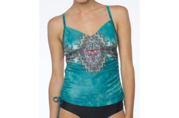 Image of prAna Moorea Tankini Top - Women's-Sea Green Namaste-Large