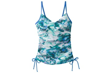 Image of prAna Moorea Tankini Womens, Blue Graceful, Medium, W1MOOR113-BXGR-M