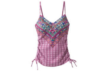Image of prAna Moorea Tankini Womens, Pomegranate Marrakesh, Medium, W1MOOR113-POMA-M