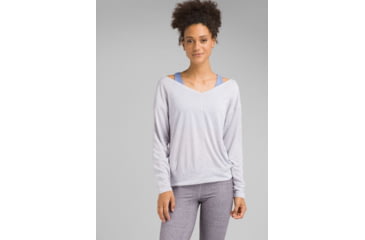 Image of prAna Nelli Top - Womens, Silver Heather, Medium, W23190963-SVHT-M