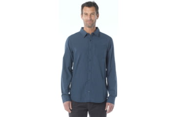 Image of prAna Odin Slim Shirt - Men's-Dress Blue-Medium