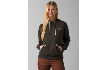 Image of prAna Organic Graphic Hoodie - Women's, Medium, Washed Black Mountain, 1967741-001-M