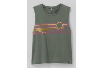 Image of prAna Organic Graphic Sleeveless Top, Kale Landscape, Small, 1962781-301-S