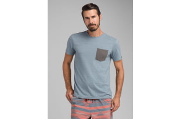 Image of prAna Pocket T-Shirt - Mens, Blue Note Heather, Small, M1POCK316-BNHT-S