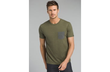 Image of prAna Pocket T-Shirt - Men's, Cargo Green Heather, Large, M1POCK316-CGHT-L