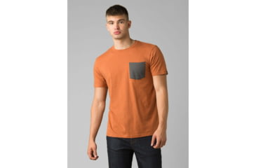 Image of prAna Pocket T-Shirt - Mens, Russet Heather, Extra Large, M1POCK316-RUHT-XL