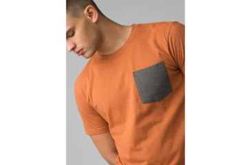 Image of prAna Pocket T-Shirt - Mens, Russet Heather, Extra Large, M1POCK316-RUHT-XL