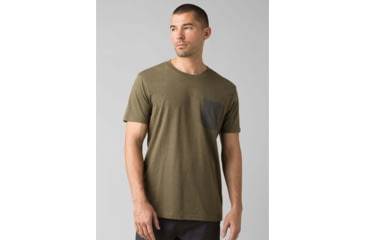 Image of prAna Pocket T-Shirt - Mens, Slate Green Heather, Medium, M1POCK316-GSHT-M