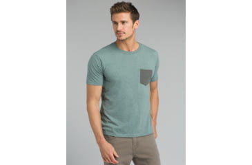 Image of prAna Pocket T-Shirt - Men's, Starling Green Heather, Large, M1POCK316-SRHT-L