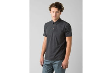 Image of prAna Polo - Mens, Black Stripe, Small, M11181339-BKST-S