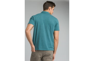 Image of prAna Polo T-Shirt - Mens, Deep Balsam Heather, Medium, M11181339-DMHT-M