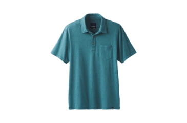 Image of prAna Polo T-Shirt - Mens, Deep Balsam Heather, Medium, M11181339-DMHT-M