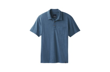 Image of prAna Polo T-Shirt - Men's, Denim Heather, XXLarge, M11181339-DEHT-XXL