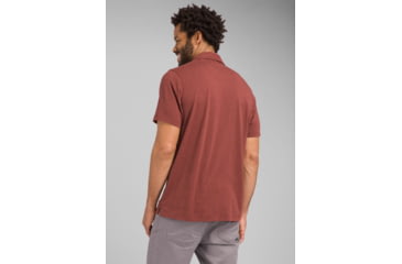 Image of prAna Polo T-Shirt - Mens, Maple Heather, Medium, M11181339-MPHT-M