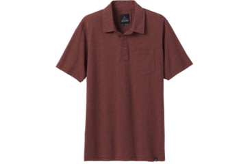 Image of prAna Polo T-Shirt - Mens, Maple Heather, Medium, M11181339-MPHT-M