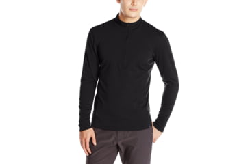 Image of prAna Porter 1/4 Zip Tee - Men's -Black-Large