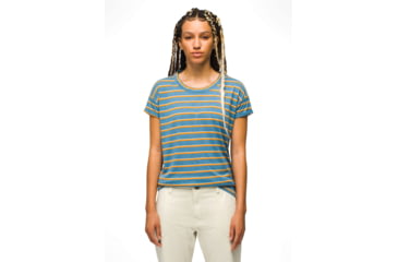 Image of prAna Cozy Up T-Shirt - Womens, High Tide Stripe, L, 1964391-407-L
