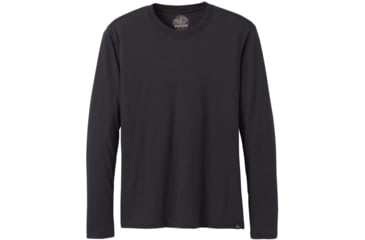 Image of Prana Long Sleeve Crew T-Shirt, Black, Medium, M23181469-BLK-M