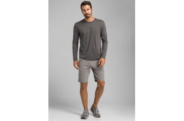 Image of Prana Long Sleeve Crew T-Shirt, Charcoal Heather, Small, M23181469-CCHT-S