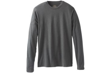 Image of Prana Long Sleeve Crew T-Shirt, Charcoal Heather, Small, M23181469-CCHT-S