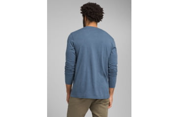 Image of Prana Long Sleeve Crew T-Shirt, Denim Heather, Small, M23181469-DEHT-S